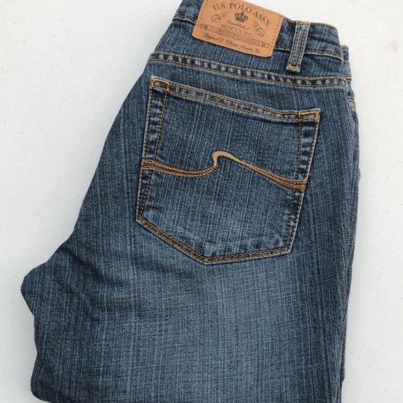 LIKE NEW US POLO ASSN BOOT JEANS 4/26x32 VINTAGE DENIM ⭐ - Picture 1 of 14